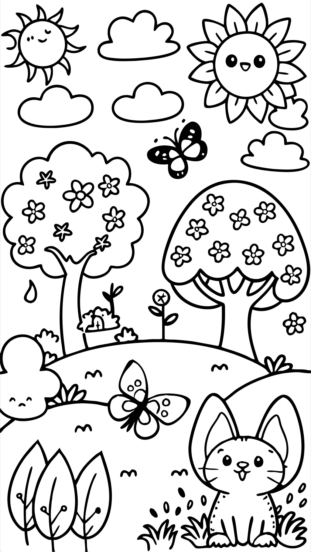 nature coloring pages for kids